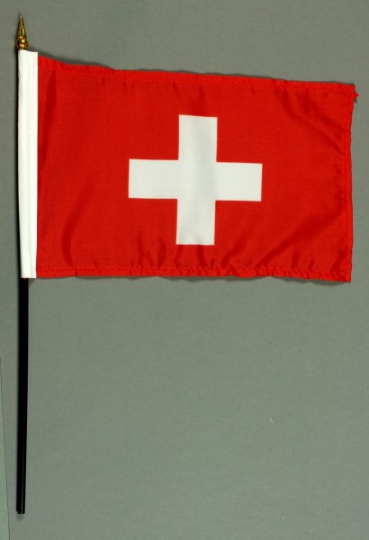 Tischflagge Schweiz 15x25 cm BASIC optional mit Tischflaggenständer