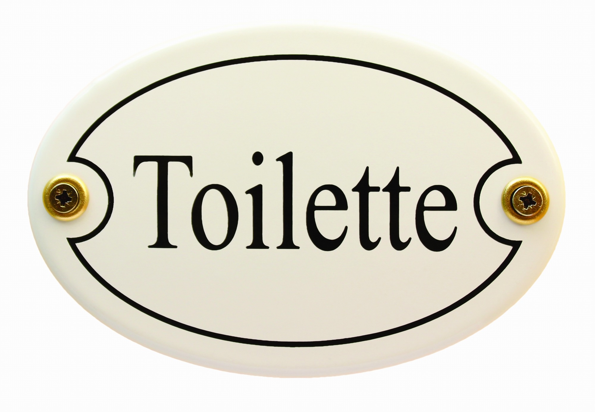 WC-Schild Frau in oval Türschild für Damentoilette Toilettenschild Emaille 