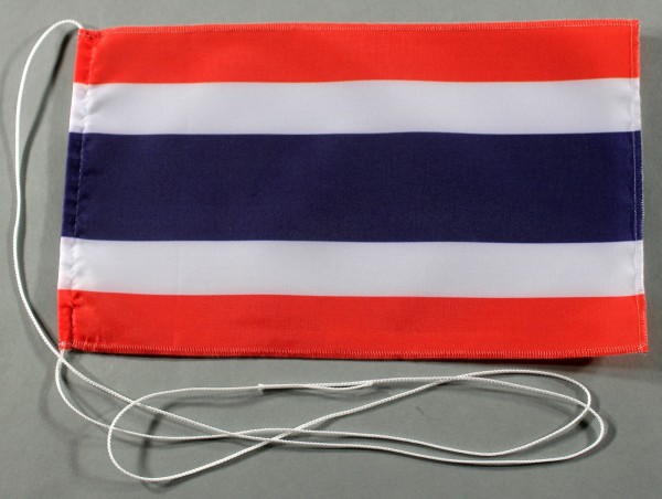 Tischflagge Thailand 25x15 cm optional mit Holz- oder Chromständer Tischfahne Tischfähnchen