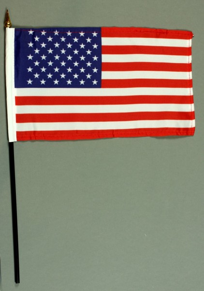 Tischflagge USA Amerikaflagge 15x25 cm BASIC optional mit Tischflaggenständer