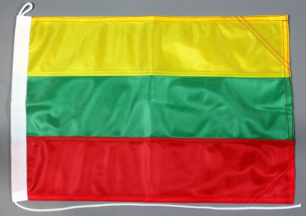 Bootsflagge Litauen 30x45 cm Motorradflagge Bootsfahne