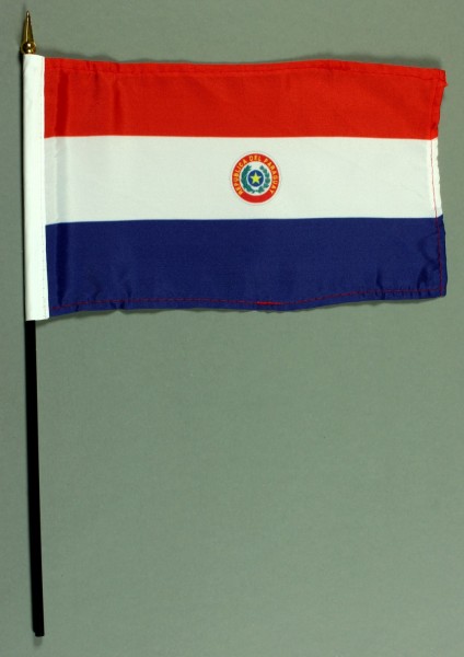 Tischflagge Paraguay 15x25 cm BASIC optional mit Tischflaggenständer