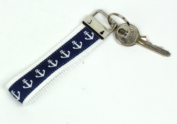 Schlüsselband Anker weiß blau Schlüsselanhänger maritim