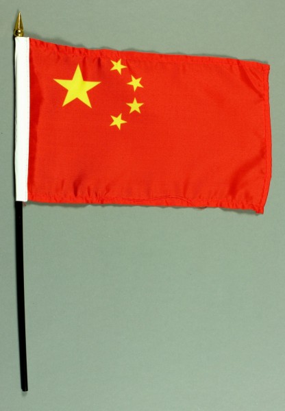Tischflagge China 15x25 cm BASIC optional mit Tischflaggenständer