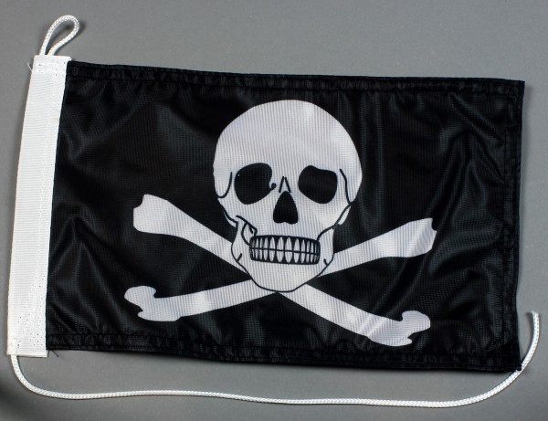 Bootsflagge : Pirat Piratenflagge 30x20 cm Motorradflagge