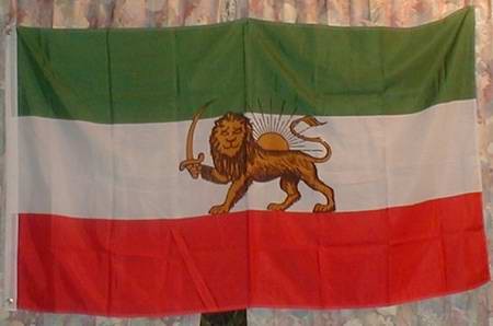 Flagge Fahne : Iran / Löwe