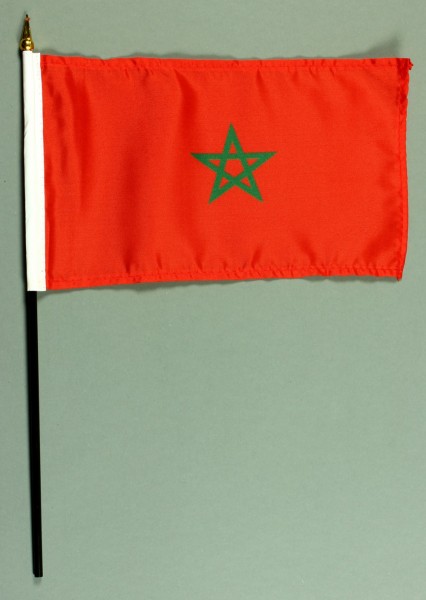 Tischflagge Marokko 15x25 cm BASIC optional mit Tischflaggenständer