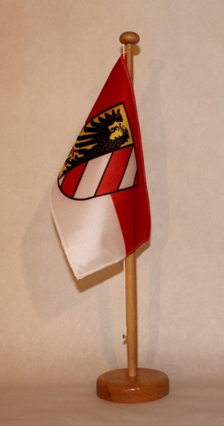 Tischflagge Nürnberg Stadtflagge 25x15 cm optional mit Holz- oder Chromständer Tischfahne Tischfähnc