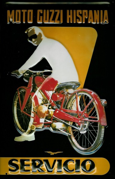 Blechschild Moto Guzzi Hispania Motorrad Oldtimer Schild Nostalgieschild