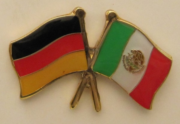 Mexiko / Deutschland Freundschafts Pin Anstecker Flagge Fahne Nationalflagge