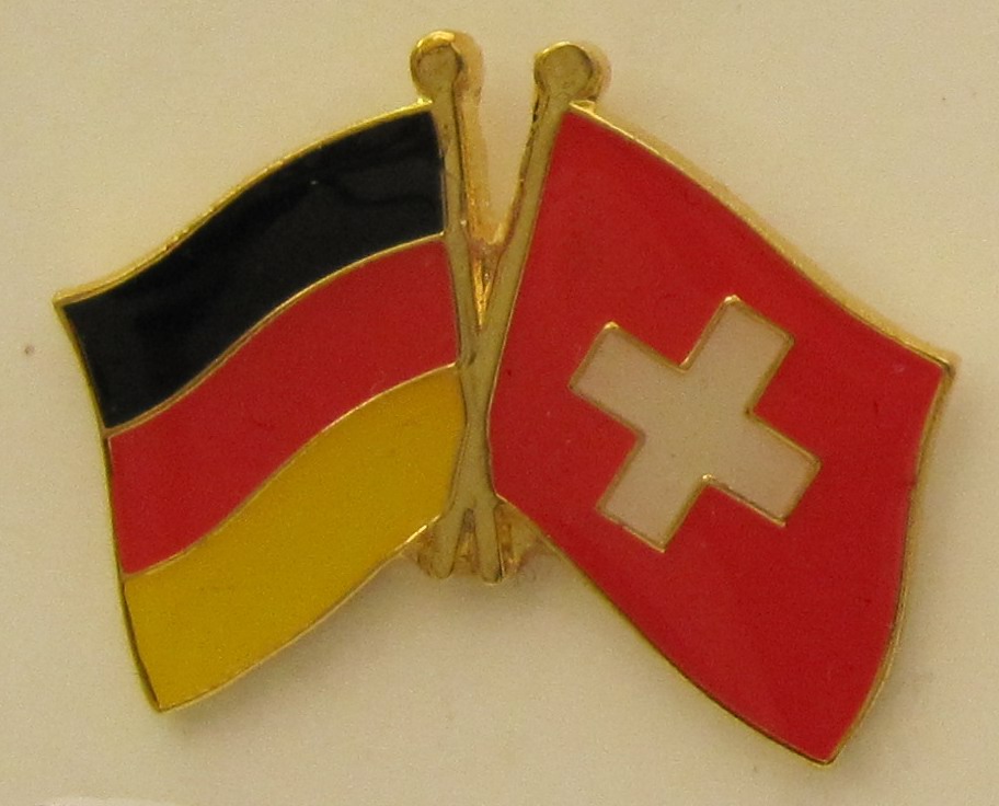 Schweiz / Deutschland Freundschafts Pin Anstecker Flagge Fahne  Nationalflagge Schweizerfahne, Doppel Pins, Flaggen – Pins, Flaggen