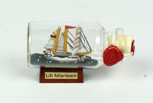 Lili Marleen Mini Buddelschiff 10 ml ca. 5 x 2 cm Flaschenschiff