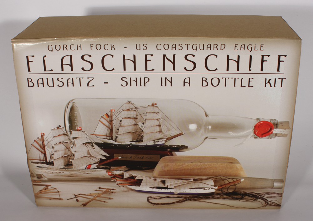 Wahl Flaschenschiff ca.17x6x7cm Gorch Fock Buddelschiff 2 