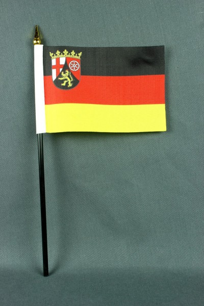 Kleine Tischflagge Rheinland Pfalz 10x15 cm optional mit Tischfähnchenständer