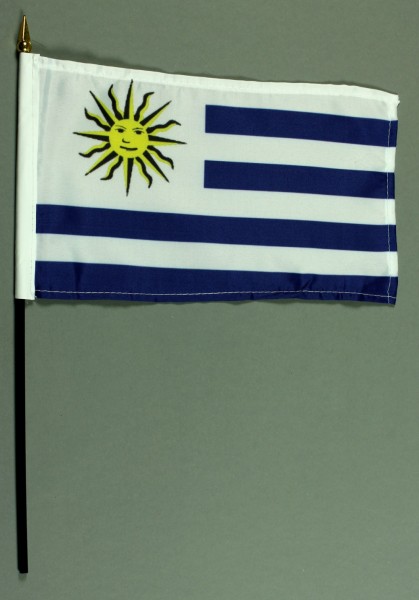 Tischflagge Uruguay 15x25 cm BASIC optional mit Tischflaggenständer