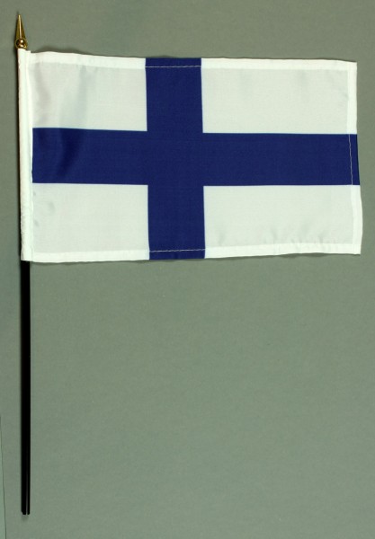 Tischflagge Finnland 15x25 cm BASIC optional mit Tischflaggenständer