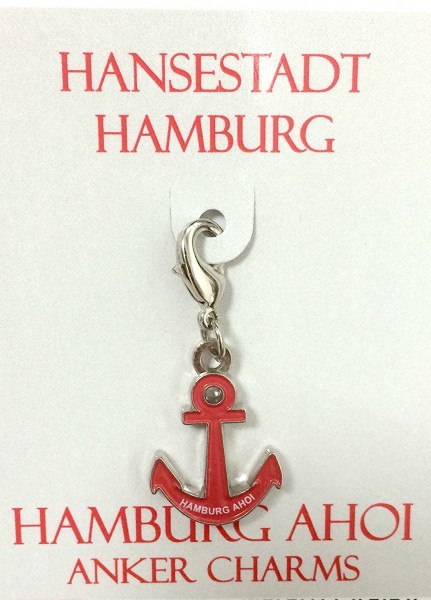 Anhänger Anker rot Hamburg Ahoi Souvenir Accessoire Charms