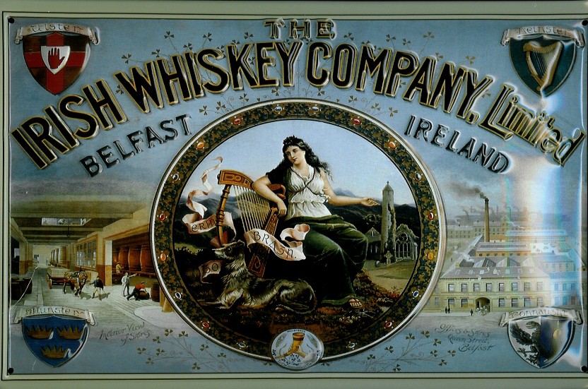 Blechschild Barton Irish Whiskey Whisky Kneipe Bar Deko 20x30 gewölbt 