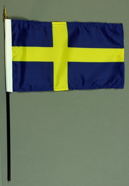 Tischflagge Schweden 15x25 cm BASIC optional mit Tischflaggenständer