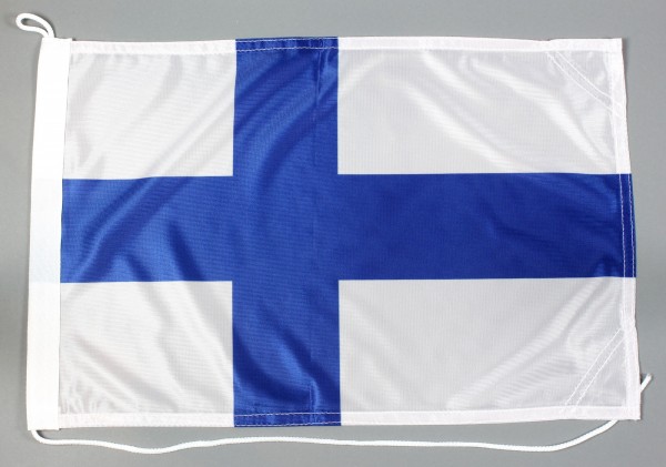 Bootsflagge Finnland 30x45 cm Motorradflagge Bootsfahne