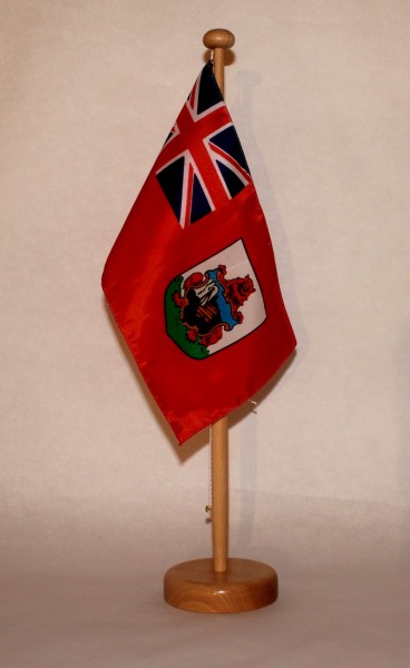 Tischflagge Bermudas 25x15 cm optional mit Holz- oder Chromständer Tischfahne Tischfähnchen