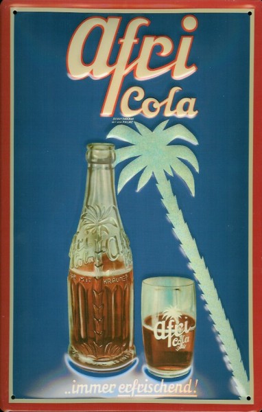Blechschild Afri Cola Palme Werbeschild retro Schild Nostalgieschild