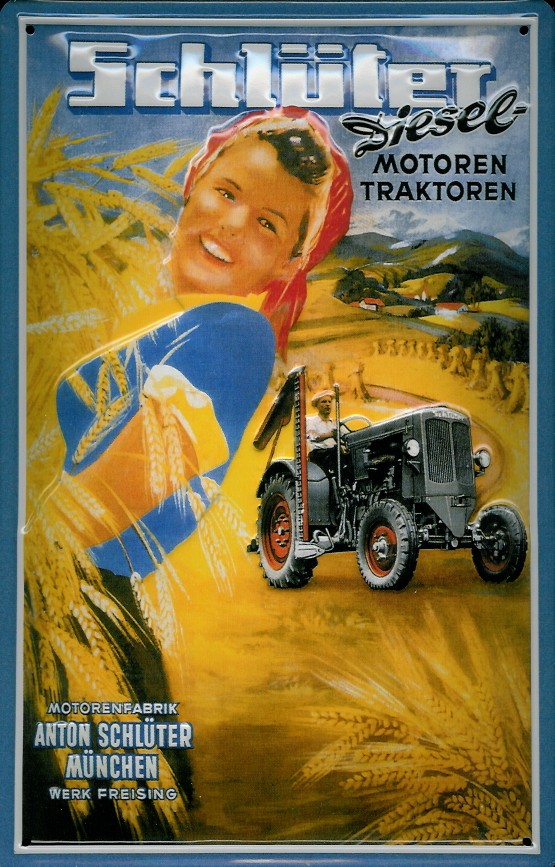 Blechschild MAN Schlepper Traktor
