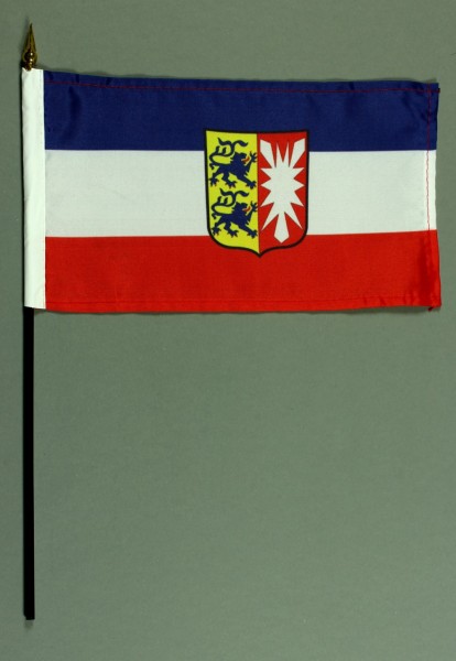 Tischflagge Schleswig Holstein 15x25 cm BASIC optional mit Tischflaggenständer