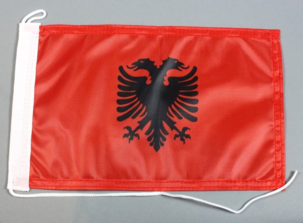 Bootsflagge : Albanien 30x20 cm Motorradflagge