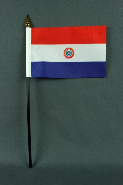 Kleine Tischflagge Paraguay 10x15 cm optional mit Tischfähnchenständer