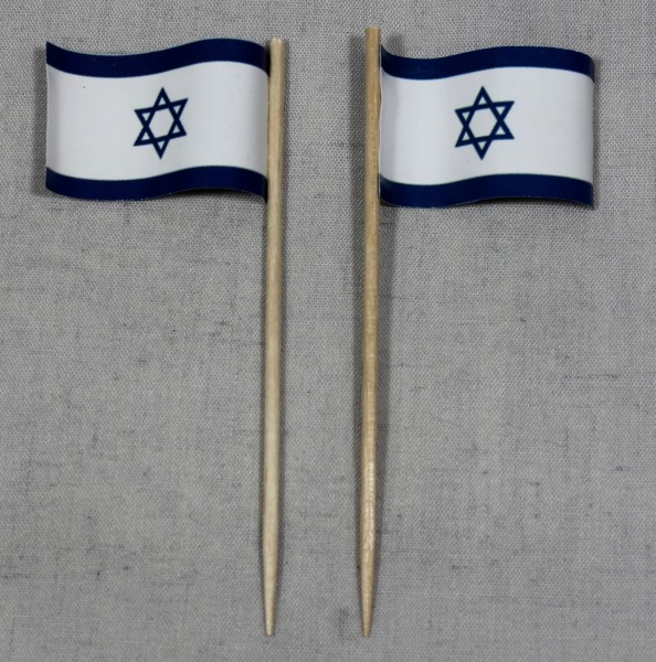 Party-Picker Flagge Israel Papierfähnchen in Spitzenqualität 50 Stück Beutel