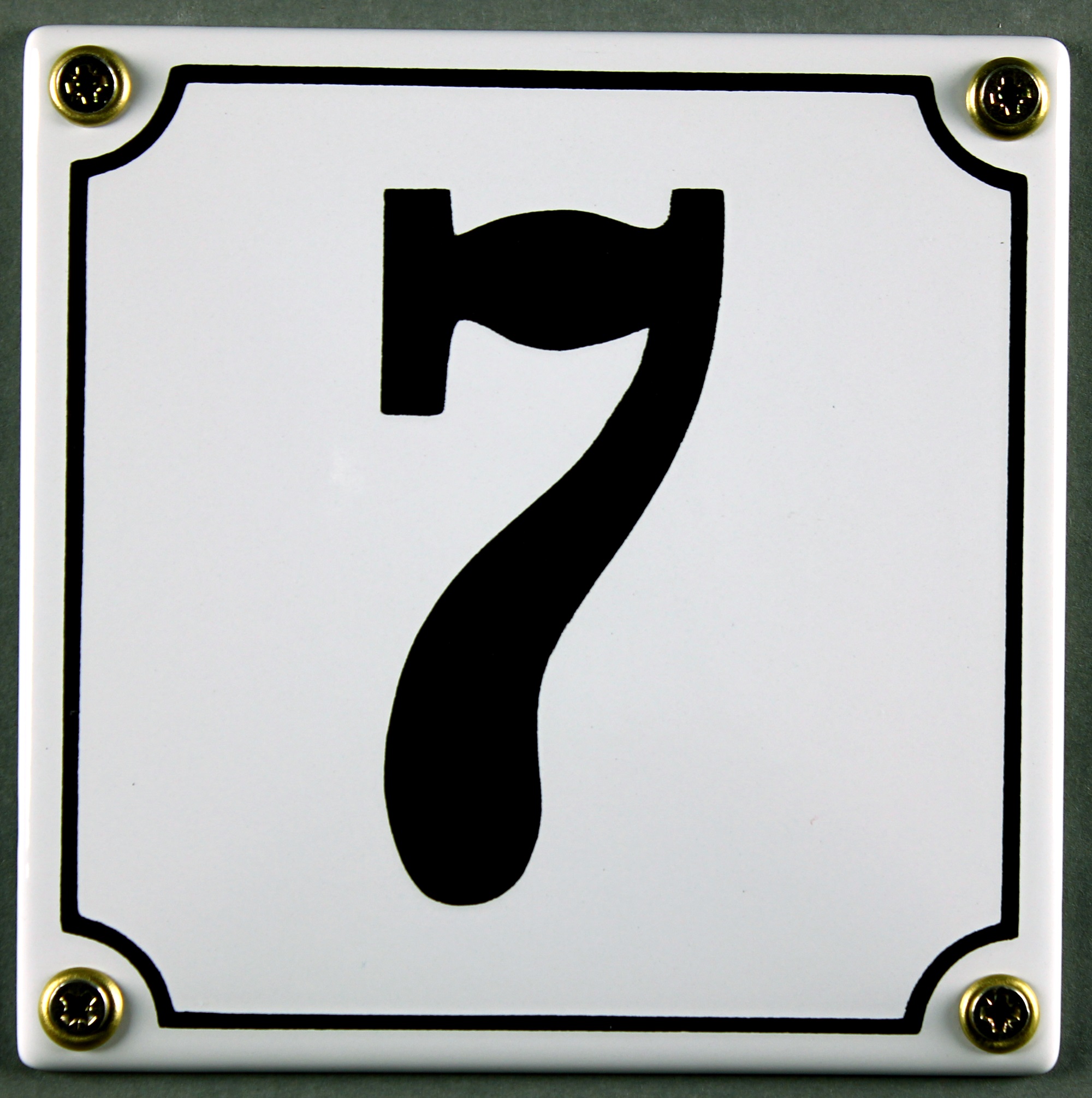 Weiße Emaille Hausnummer /"29/" 14x12 cm Hausnummernschild sofort lieferbar Schild