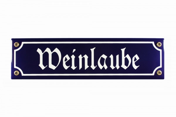 Strassenschild Weinlaube 30x8 cm Email Kneipenschild Strassen Schild Emaille