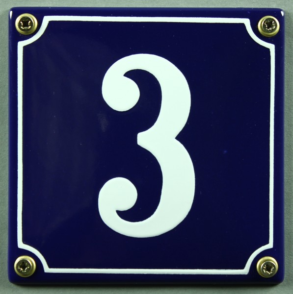 Emaille Hausnummernschild Hausnummer Schild wetterfest und lichtecht 1 blau/weiß 12x12cm Zahlen 1 bis 30 verfügbar Wählen Sie Ihre Nummer blau/weiß 12x12 cm und 12x14cm sofort lieferbar