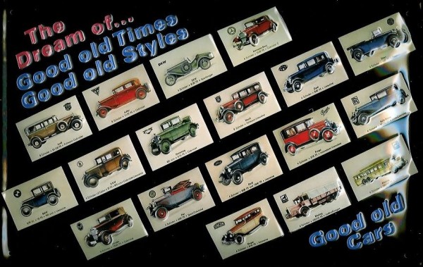 Blechschild Dream of old times Oldtimer Auto Sammlung Schild Nostalgieschild
