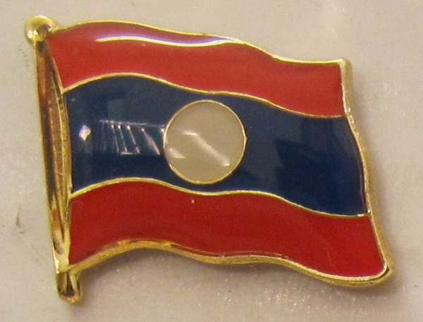 Laos Pin Anstecker Flagge Fahne Nationalflagge