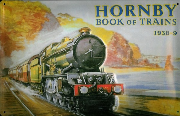 Blechschild Nostalgieschild Hornby book of trains 1938-9 Eisenbahn