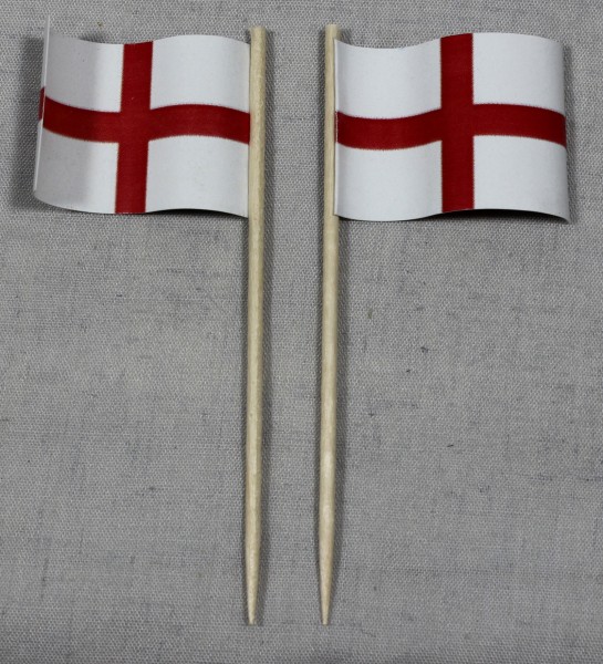 Party-Picker Flagge England Papierfähnchen in Spitzenqualität 50 Stück Beutel