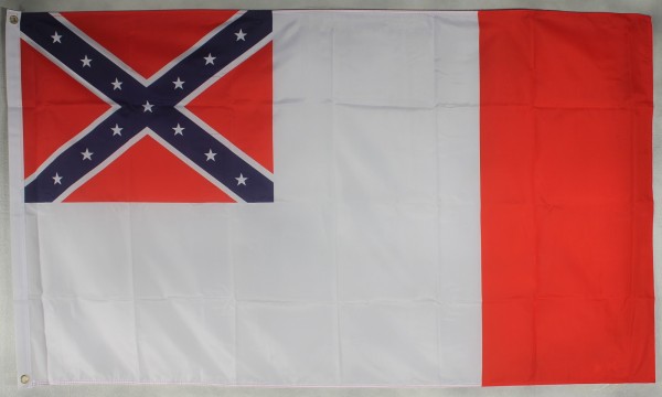 Flagge Fahne : 3rd Confederate USA Südstaaten Bürgerkrieg