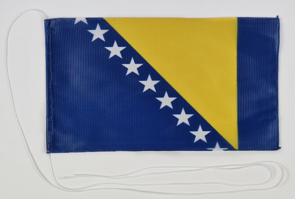 Tischflagge Bosnien Herzegowina 25x15 cm optional mit Holz- oder Chromständer Tischfahne Tischfähnch