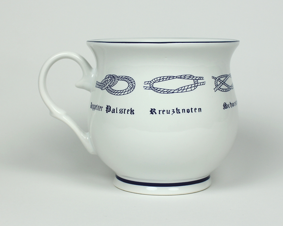 Seemannsknoten bauchig Becher Kaffeetasse Kaffeepott Papa´s Pott m
