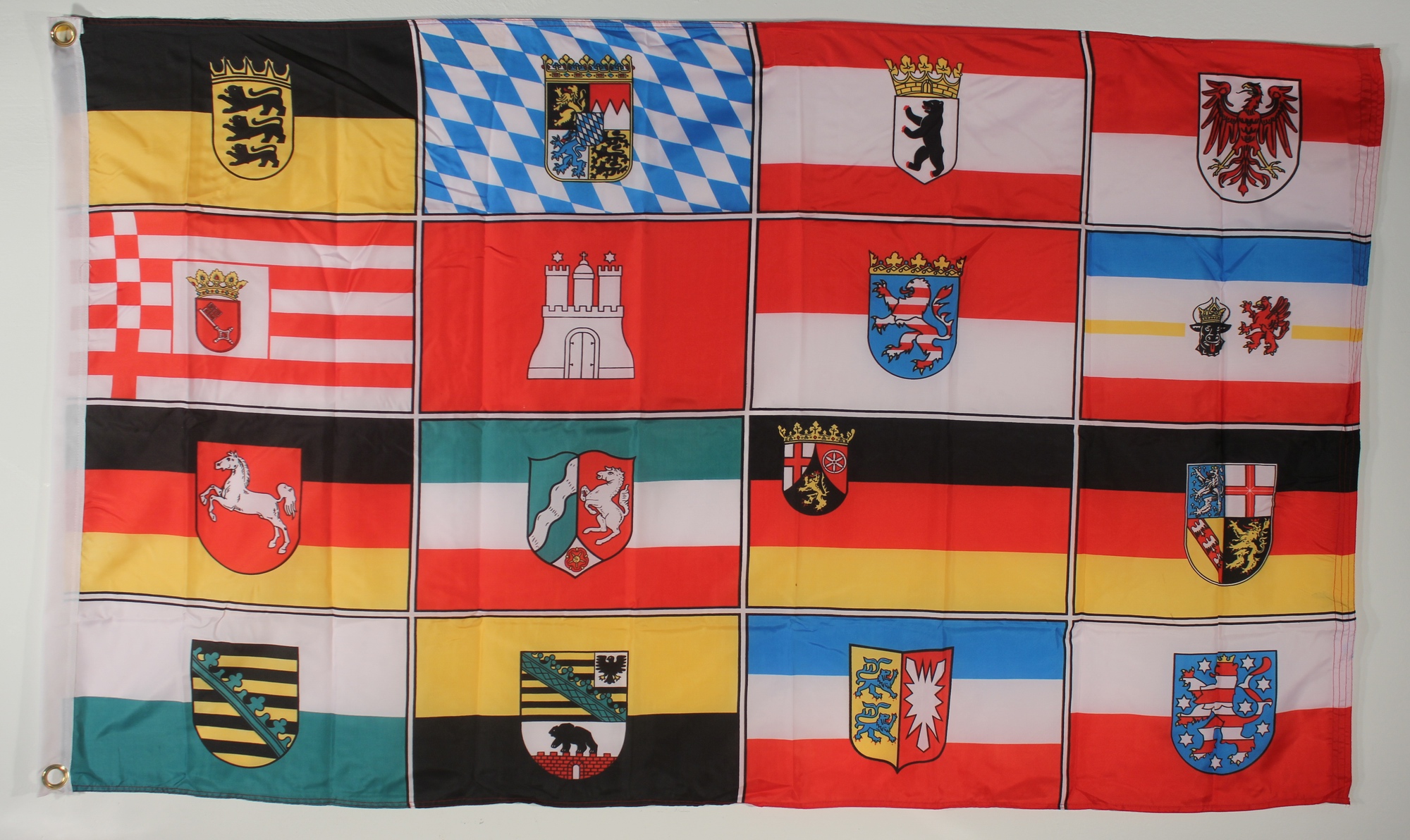 Flagge Fahne Deutschland 16 Bundesländer Hissflagge 150 x 250 cm 