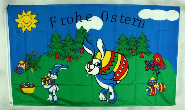 Flagge Fahne Frohe Ostern 90x60 cm