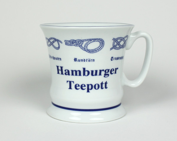 Hamburger Teepott mit Seemannsknoten hoch