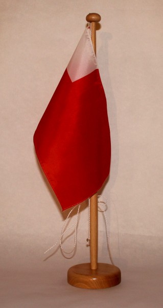 Tischflagge Abu Dhabi 25x15 cm optional mit Holz- oder Chromständer Tischfahne Tischfähnchen