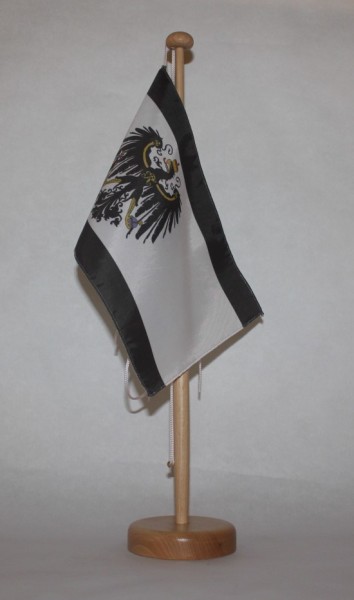 Tischflagge Preussen Königreich 25x15 cm optional mit Holz- oder Chromständer Tischfahne Tischfähnch