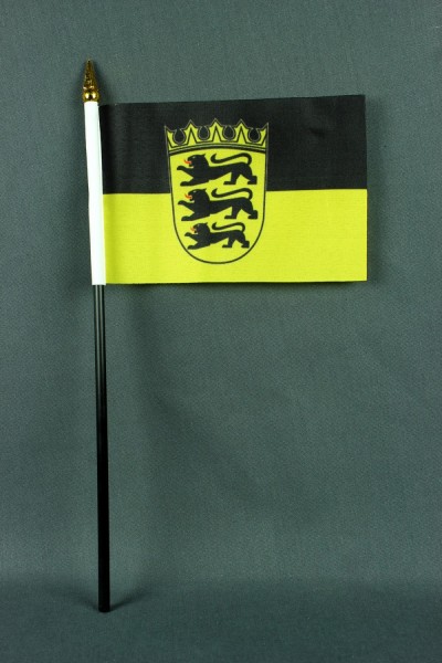 Kleine Tischflagge Baden Württemberg 10x15 cm optional mit Tischfähnchenständer