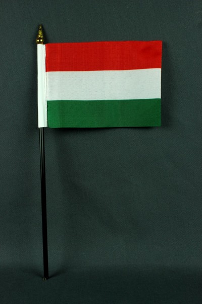 Kleine Tischflagge Ungarn 10x15 cm optional mit Tischfähnchenständer