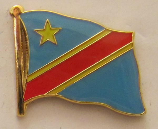 Kongo Kinshasa neu Pin Anstecker Flagge Fahne Nationalflagge