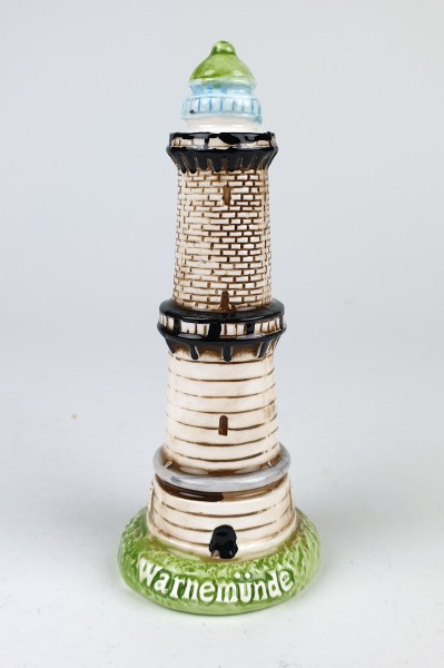 Warnemünde Leuchtturm Modell 10,5cm Keramik Leuchtturmmodell Standmodell Rostock
